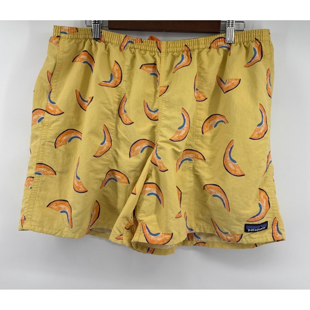 Patagonia Baggies 5 In Men XL Yellow Melon Cantaloupe Recycled Nylon Shorts